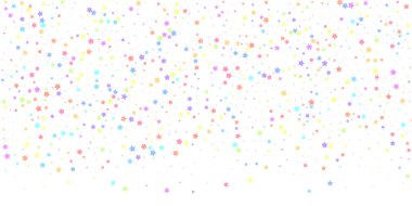 Şenlikli konfeti. Kutlama yıldızları. Renkli yıldız