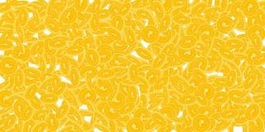 Hint paralarının düşüşü. Dağınık büyük INR madeni paraları