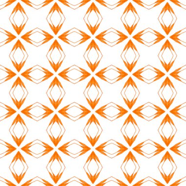 El çizimi yeşil mozaik pürüzsüz sınır. Turuncu 