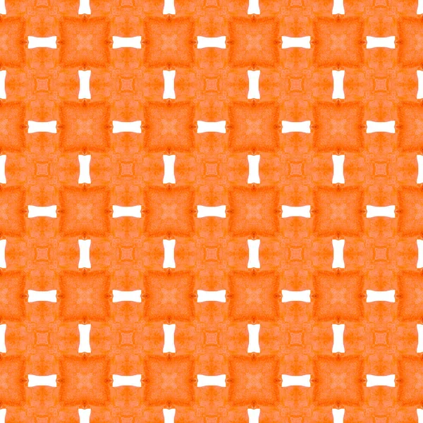 Oriental arabesque hand drawn border. Orange