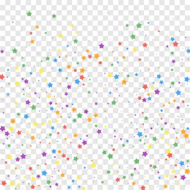 Şenlikli konfeti. Kutlama yıldızları. Neşeli yıldızlar 