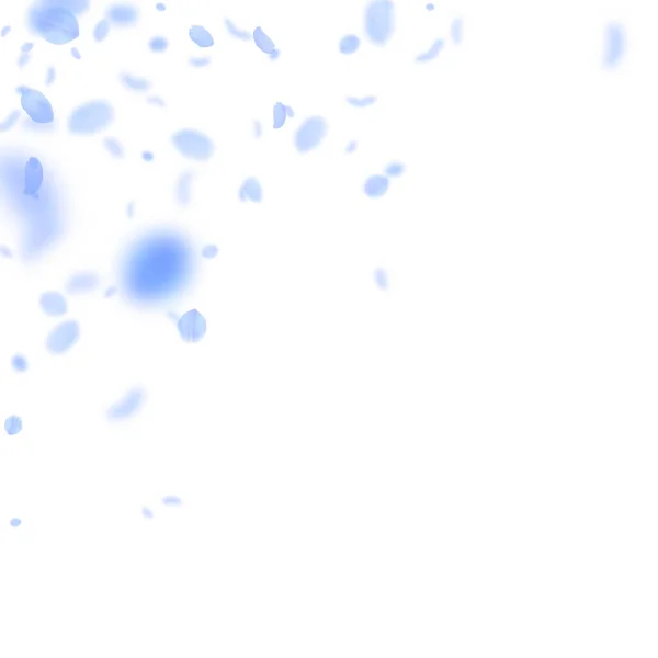 Pétales de fleurs bleu foncé tombant. Ravissant ro — Image vectorielle