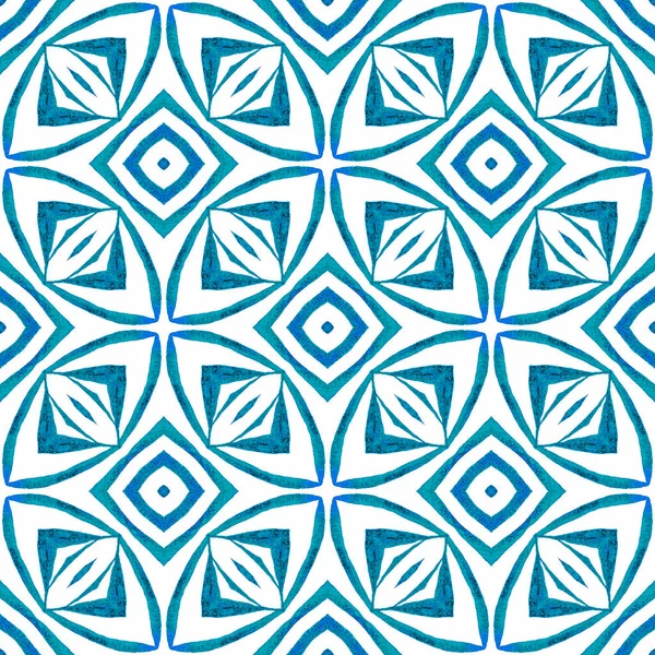 Τροπικό μοτίβο χωρίς ραφή. Μπλε εξέχοντα boho — Φωτογραφία Αρχείου