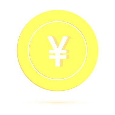 Beyaz arka planda izole edilmiş Çin Yuan parası. CN