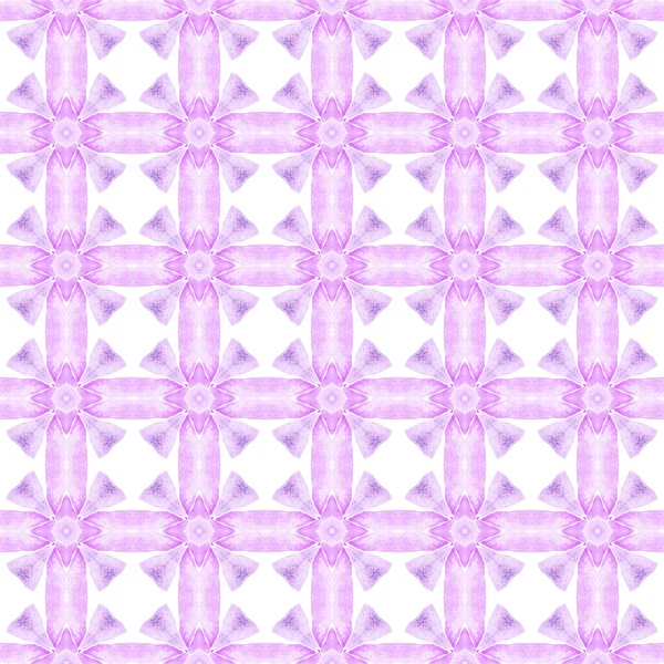 Bezešvý vzor mozaiky. Purple classic boho chic — Stock fotografie