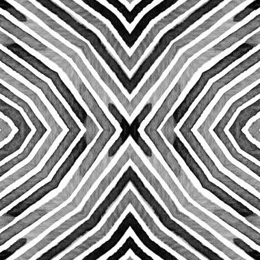 Siyah ve beyaz Geometrik Suluboya. Yaratıcı Deniz