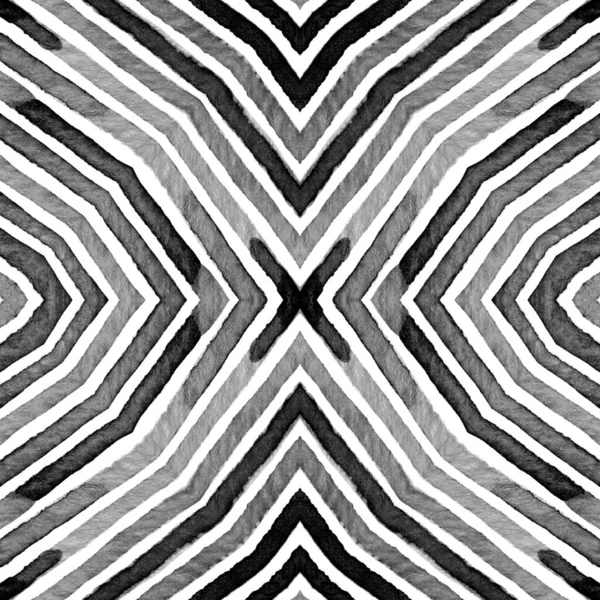 Black and white Geometric Watercolor. Creative Sea — Stock Photo, Image