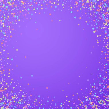 Şenlikli konfeti. Kutlama yıldızları. Renkli yıldız