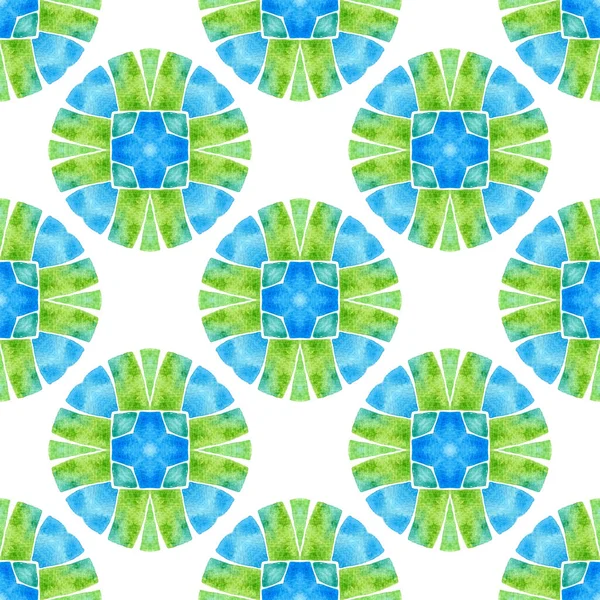 Exotic  seamless pattern. Green terrific boho — Stock Photo, Image