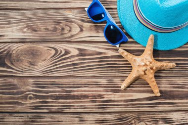 Deniz arka plan. Ahşap arka plan üzerinde çocuk'ın işi. Düz hala o