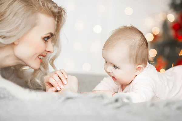 Young Mother Little Baby Mommy Holding Her Cute Child Maternity — Stock Photo, Image