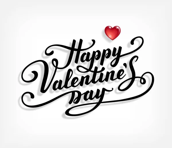 Happy Valentines Day Vector design lettering greeting card ...