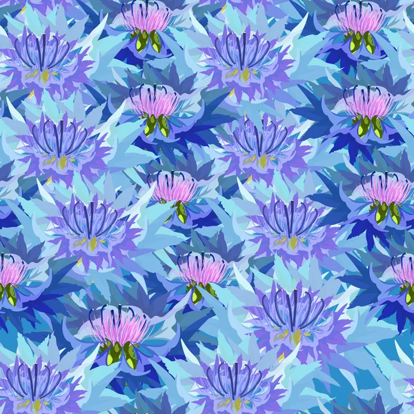 Seamless mönster av vilda blommor teveronika placerade tätt. vektor Royaltyfria illustrationer