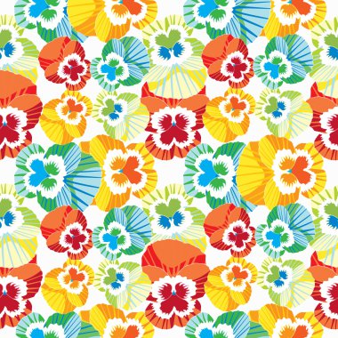 Dikişsiz desen çiçekleri glade Menekşe hanım evlatları. vektör illustrat