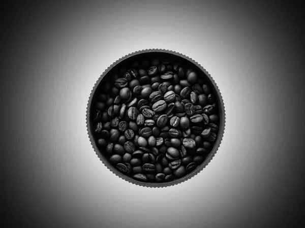 Coffee beans in a pot — Stock Photo, Image