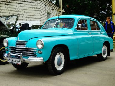 Arzamas, Rusya, 3 Temmuz 2016: Eski retro araba Sergisi