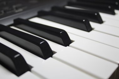 Piyano tuşları siyah beyaz