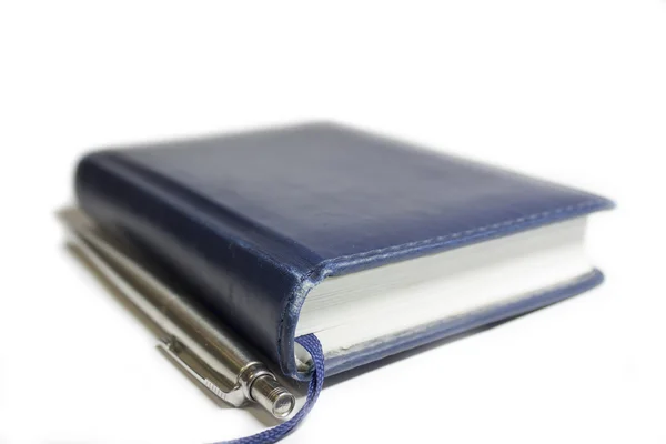 Blue notebook with bookmark — Stock Photo, Image