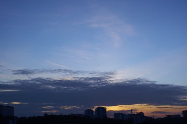 Kuala Lumpur manzarası gün batımı sırasında 