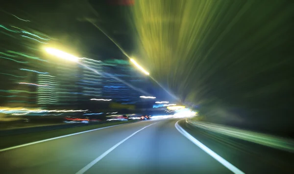 Blurred urban road — Stock Photo, Image