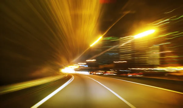 Blurred urban road — Stock Photo, Image