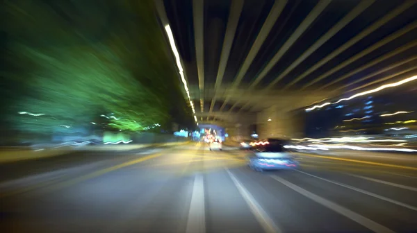 Blurred urban road — Stock Photo, Image
