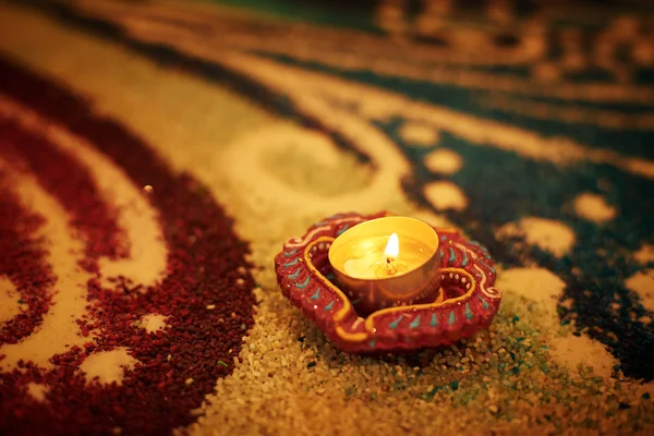 Lâmpada Diya tradicional — Fotografia de Stock