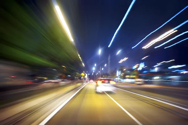 Blurred urban road — Stock Photo, Image