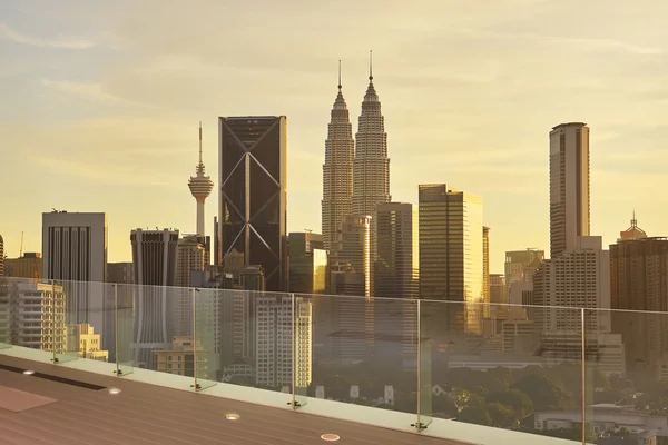 Kuala Lumpur skyline with skyscrapers — Stock Photo, Image