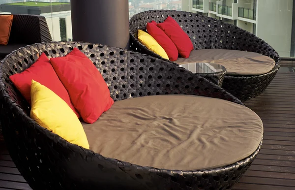 Kerek kanapék: patio — Stock Fotó