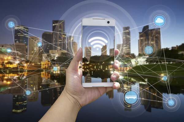 Wifi network connection concept