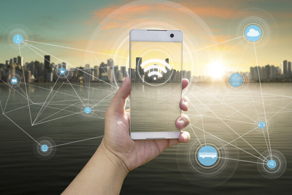 Wifi network connection concept