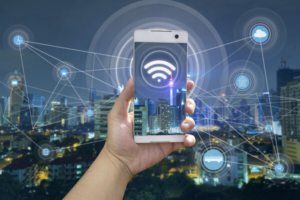 Wifi network connection concept