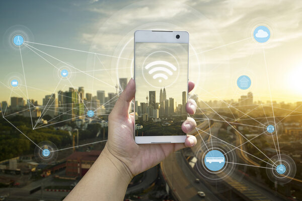 Wifi network connection concept