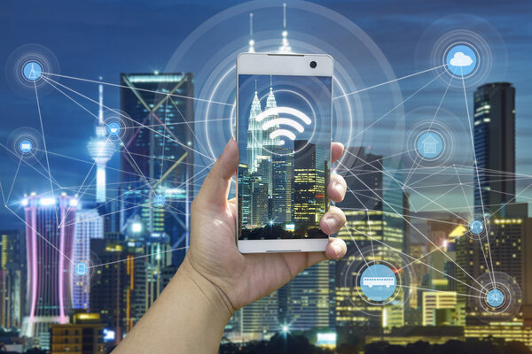 Wifi network connection concept