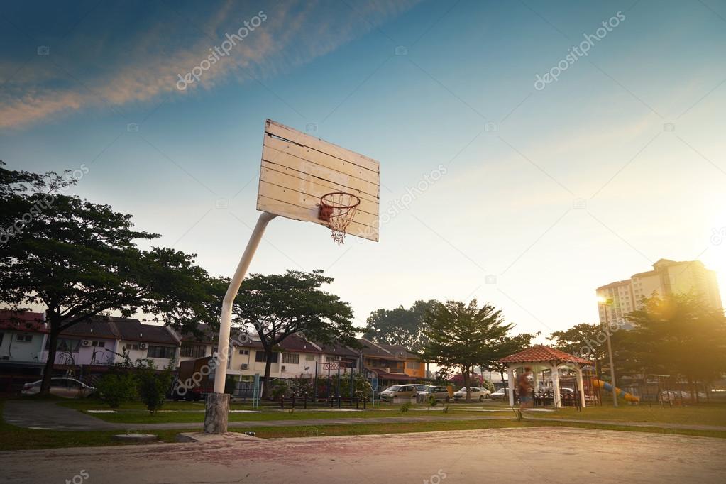 Empty outdoor court