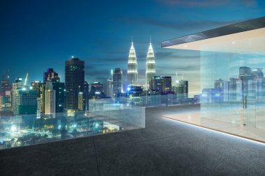 Kuala Lumpur gece ışık