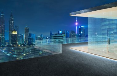 Kuala Lumpur gece ışık