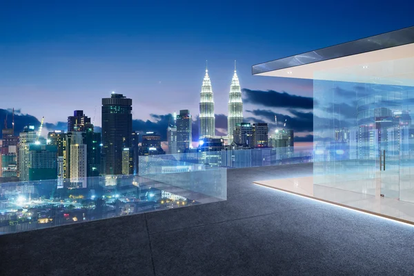 Kuala Lumpur nachtverlichting — Stockfoto