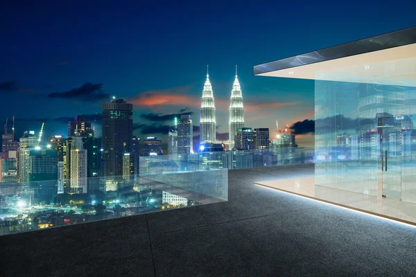 Kuala Lumpur nattlampor — Stockfoto