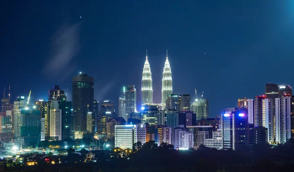 Kuala Lumpur noční světla — Stock fotografie