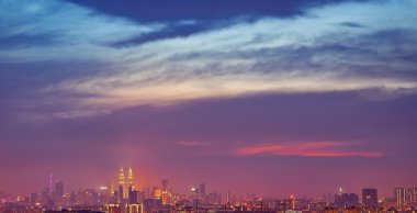 Kuala Lumpur night lights clipart