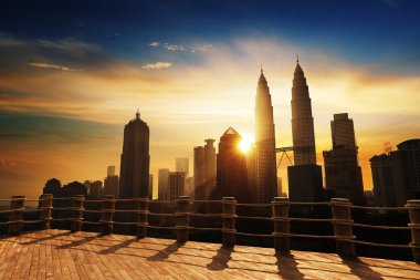 Kuala Lumpur gece ışık