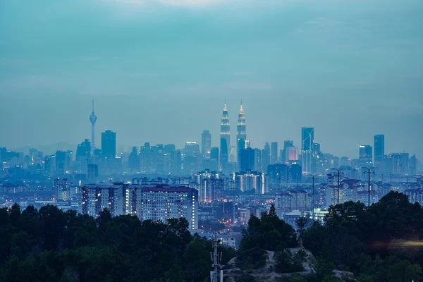 Kuala Lumpur nachtverlichting — Stockfoto