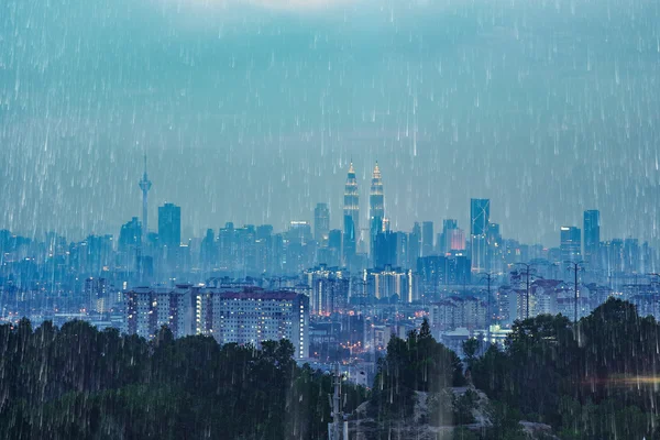 Kuala Lumpur noční světla — Stock fotografie