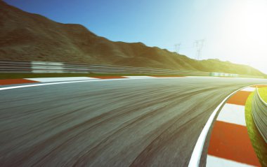 Motion blurred race track clipart