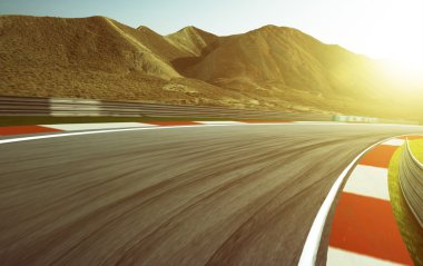 Motion blurred race track clipart