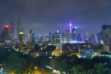 Kuala Lumpur gece ışık
