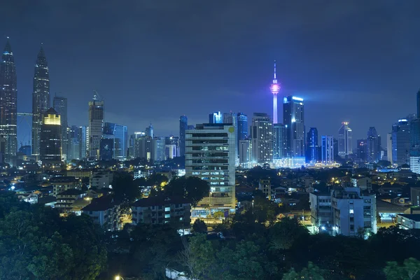 Kuala Lumpur nachtverlichting — Stockfoto