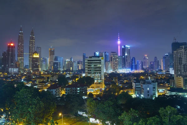 Kuala Lumpur Nachtlichter — Stockfoto